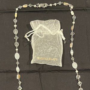 One Strand Beaded Necklace- White/Ivory/Neutral